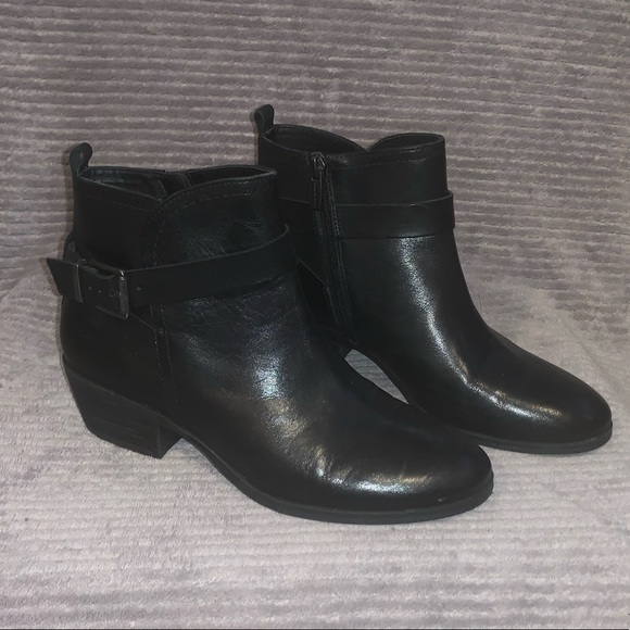 Vince Camuto Shoes - Vince Camuto Black Leather Ankle Boots - Peamer